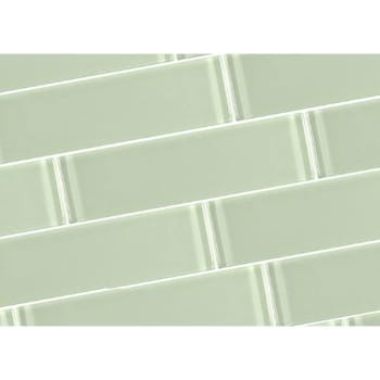 Abolos® Metro 3 X 12  Celery Green Glass Subway Wall Tile, Case Of 40