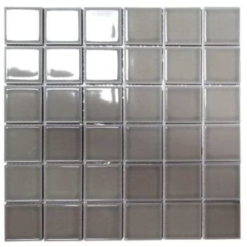 Abolos® Monet 2 X 2  Gray Porcelain Square Mosaic Wall Tile, Case Of 20