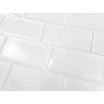Abolos® Frosted Elegance 3 X 6 Matte White Glass Subway Wall Tile, Case Of 88
