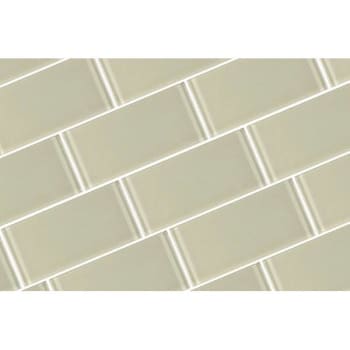 Abolos® Metro 3 x 6 in. Glass Subway Tile (Crème) (80-Pack)