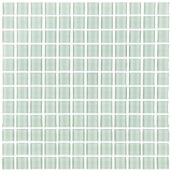 Abolos® Metro 1 X 1  Actice Blue Glass Square Mosaic Wall Tile, Case Of 11