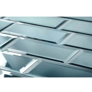 Image for Abolos® Reflections 3x12   Blue Graphite Beveled Glass Subway Tile, Case Of 56 from HD Supply