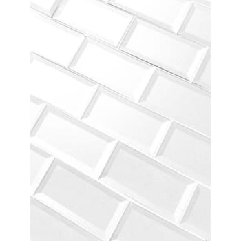 Image for Abolos® Forever 3  X 6 Beveled White Glass Beveled Subway Wall Tile, Case Of 112 from HD Supply