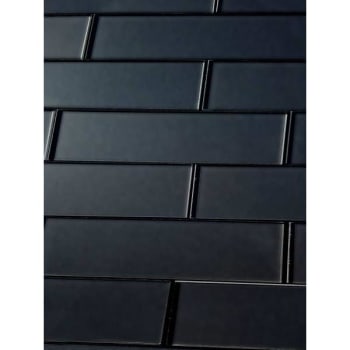Image for Abolos® Forever 3 X 12 Matte Black Glass Subway Wall Tile, Case Of 56 from HD Supply