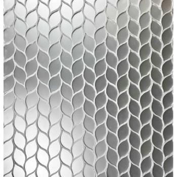 Image for Abolos® Musico 1.375 X 2.625 Matte White Glass Leaf Mosaic Wall Tile, Case Of 10 from HD Supply