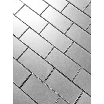 Image for Abolos® Forever 3 X 6  Straight Silver Glass Subway Wall Tile, Case Of 112 from HD Supply