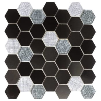 Image for Abolos® Enchanted Metals 2x2 Bronze Glass/Metal Hex Mosaic Tile, Case Of 14 from HD Supply
