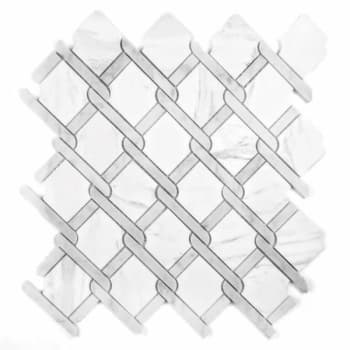 Image for Abolos® Tuscany 3 X 3 Semi-Gloss White Marble Diamond Mosaic Tile, Case Of 10 from HD Supply