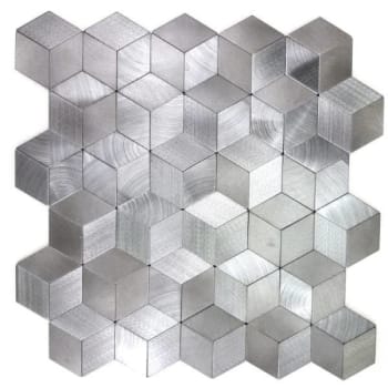 Image for Abolos® Enchanted Metals 1.25x2.25 Brushed Aluminum Mosaic Tile, Case Of 22 from HD Supply