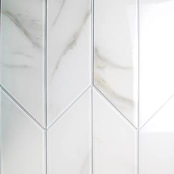 Abolos® Nature 3.75  X 11.75  Matte White Glass Diamond Pair Wall Tile, Case Of 54