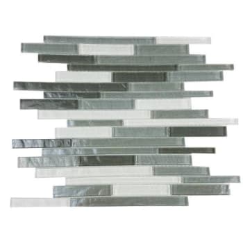 Image for Abolos® Geo 0.5 X 3 Gray Glass Linear Mosaic Wall Tile, Case Of 12 from HD Supply