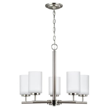 Sea Gull Lighting® Oslo 5-Light Indoor Chandelier (B. Nickel) (Glass)