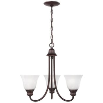 Sea Gull Lighting® Windgate 3-Light 9.5W Indoor Chandelier (Bronze) (Glass)