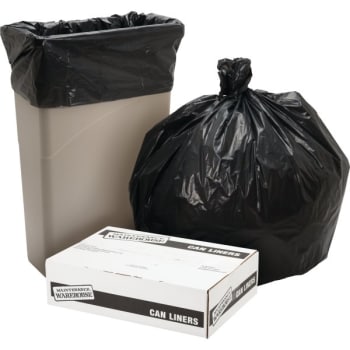 Maintenance Warehouse® 44 Gal 0.9 Mil Low-Density Trash Bag (100-Pack) (Black)