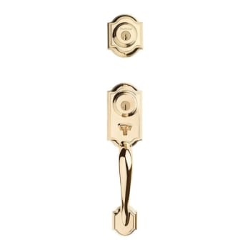 Kwikset® Montara™ SmartKey Security™ 1-Piece Handleset w/ Juno Knob (Polished Brass)