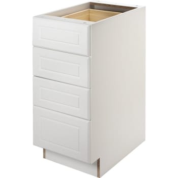 Seasons® 18W x 34-1/2H x 24"D White Thermofoil Drawer Base Cabinet