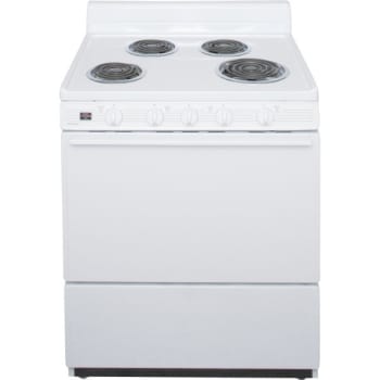 Premier® 30 in Front Control 3.9 cu. ft. Electric Coil Stove (White)