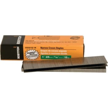 Image for Bostitch 1" 18-Gauge 7/32" Stainless Steel Finish Staple Pack Of 1000 from HD Supply