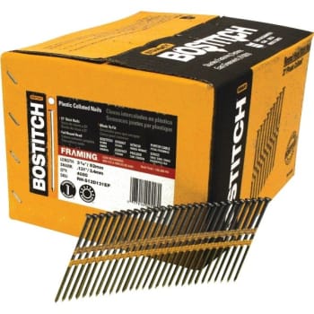 Image for Bostitch 3-1/4 x .120 Smooth Shank 21° Stick Framing Nails Pack Of 4,000 from HD Supply