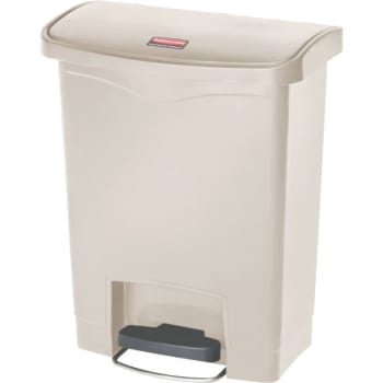 Image for Rubbermaid 8 Gallon Step-On Trash Can (Beige) from HD Supply