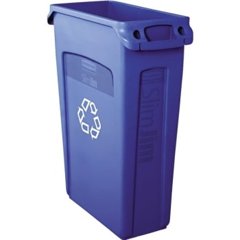 Image for Rubbermaid Slim Jim 23 Gallon Recycling Bin (Blue) from HD Supply