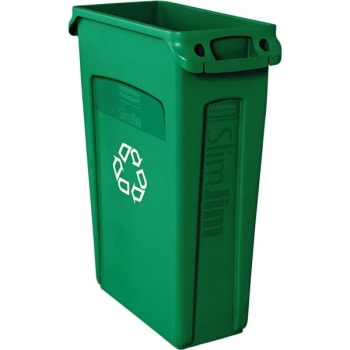 Image for Rubbermaid Slim Jim 23 Gallon Recycling Bin (Green) from HD Supply