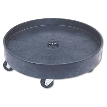 BRUTE Container Universal Drum Dolly, 500 Lb Capacity, 24.38 X 7.13, Black