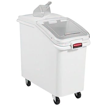 Image for Rubbermaid Prosave White Mobile Ingredient Bin W/ 32 Ounce Scoop from HD Supply
