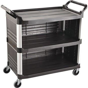 Image for Rubbermaid Utility Cart With Enclosed End Panels On 3 Sides - Black from HD Supply