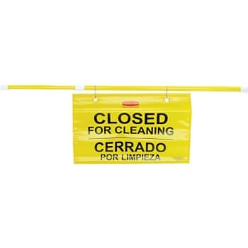 Image for Rubbermaid 13 In Fabric Closed For Cleaning Safety Hanging Sign (Yellow) from HD Supply