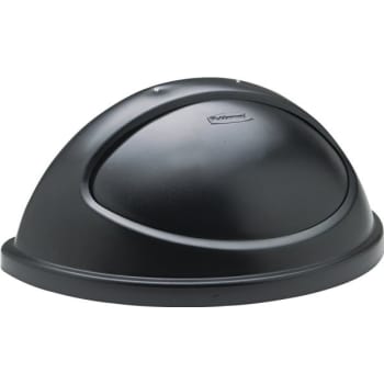 Image for Rubbermaid 21 Gallon Untouchable Half Round Trash Can Lid (Black) from HD Supply
