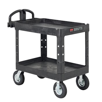 Image for Rubbermaid Commercial Heavy-Duty  2-Shelf Utility Cart - Black from HD Supply