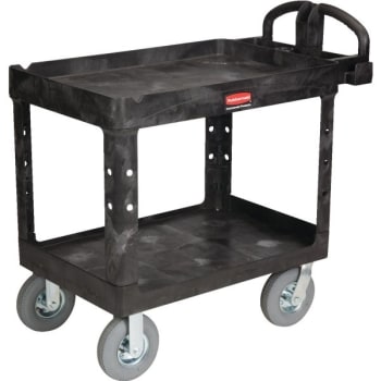 Image for Rubbermaid Heavy-Duty  2-Shelf Utility Cart - Black from HD Supply