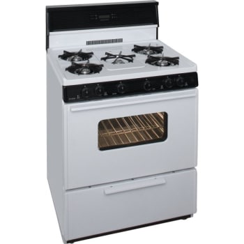 Image for Premier® 30" Gas Range W/ 5 Burners, Oven Window, Electronic Ignition, 3.9 Cu Ft In White from HD Supply