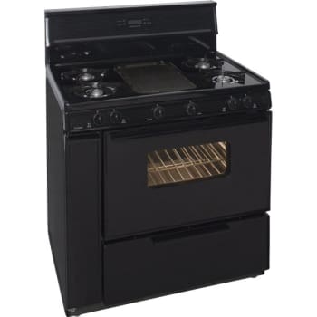 Image for Premier® 36" Gas Range W/ Griddle And Electronic Ignition, 3.9 Cu Ft In Black from HD Supply