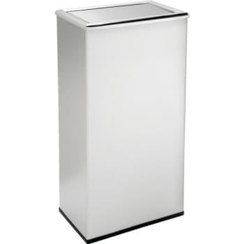 Image for Commercial Zone Products 13.5 Gallon Stainless Steel Rectangular Trash Can (Silver) from HD Supply