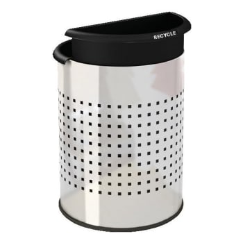 Image for Commercial Zone Products 3.2 Gallon Stainless Steel InnRoom Recycling Container w/ Liners (Silver/Black) from HD Supply