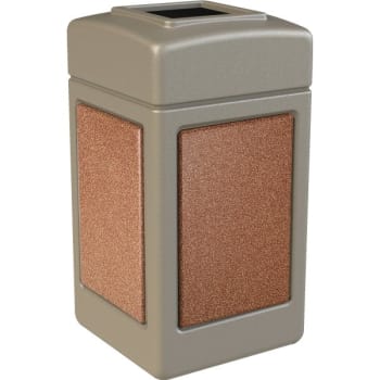 Image for Commercial Zone Products StoneTec 42 Gallon Waste Receptacle w/ Sedona Paneled (Beige) from HD Supply