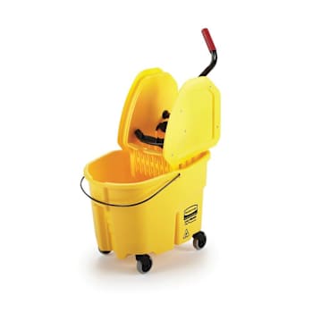 Image for Rubbermaid Commercial Wavebrake 35 Qt. Down-Press Mop Bucket And Wringer, Yellow from HD Supply