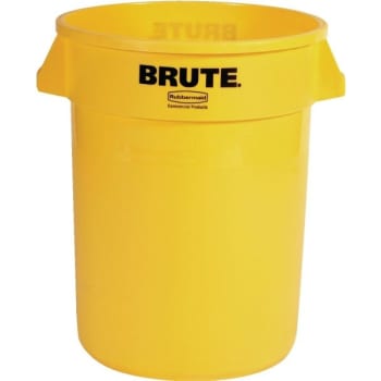 Image for Rubbermaid Brute 32 Gallon Trash Can (Yellow) from HD Supply