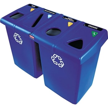 Image for Rubbermaid Recycling Station, Blue from HD Supply