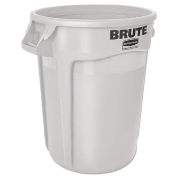 Image for Vented Round BRUTE Container, 10 Gal, Plastic, White from HD Supply