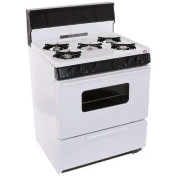 Image for Premier® 30" Cordless Gas Range W/ Griddle And 3.9 Cu Ft In White from HD Supply