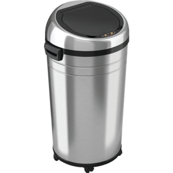 Image for HLS Commercial 23 Gallon Stainless Steel Round Sensor Trash Can (Silver) from HD Supply