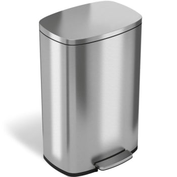 Image for HLS Commercial 13 Gallon Stainless Steel Step Trash Can (Silver Metallic) from HD Supply