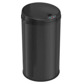 Image for Hls Commercial 8 Gallon Stainless Steel Round Sensor Trash Can (Black) from HD Supply