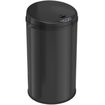 Image for HLS Commercial 8 Gallon Stainless Steel Round Sensor Trash Can (Black) from HD Supply
