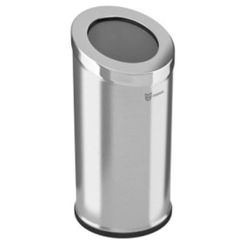 Image for Hls Commercial 15 Gallon Stainless Steel Round Beveled Open-Top Trash Can (Silver) from HD Supply