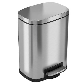Image for HLS Commercial 1.5 Gallon Stainless Steel Soft Step Trash Can w/ Plastic Liner (Stainless Steel) from HD Supply