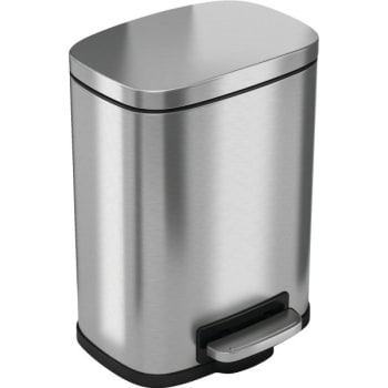 Image for HLS Commercial 1.5 Gallon Stainless Steel Soft Step Trash Can w/ Plastic Liner (Silver) from HD Supply